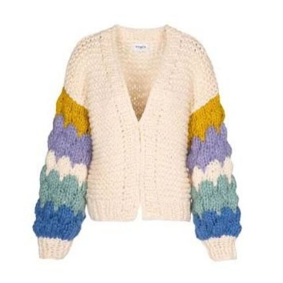 FRNCH Odille Chunky Cardigan Sweater M L - Picture 11 of 11